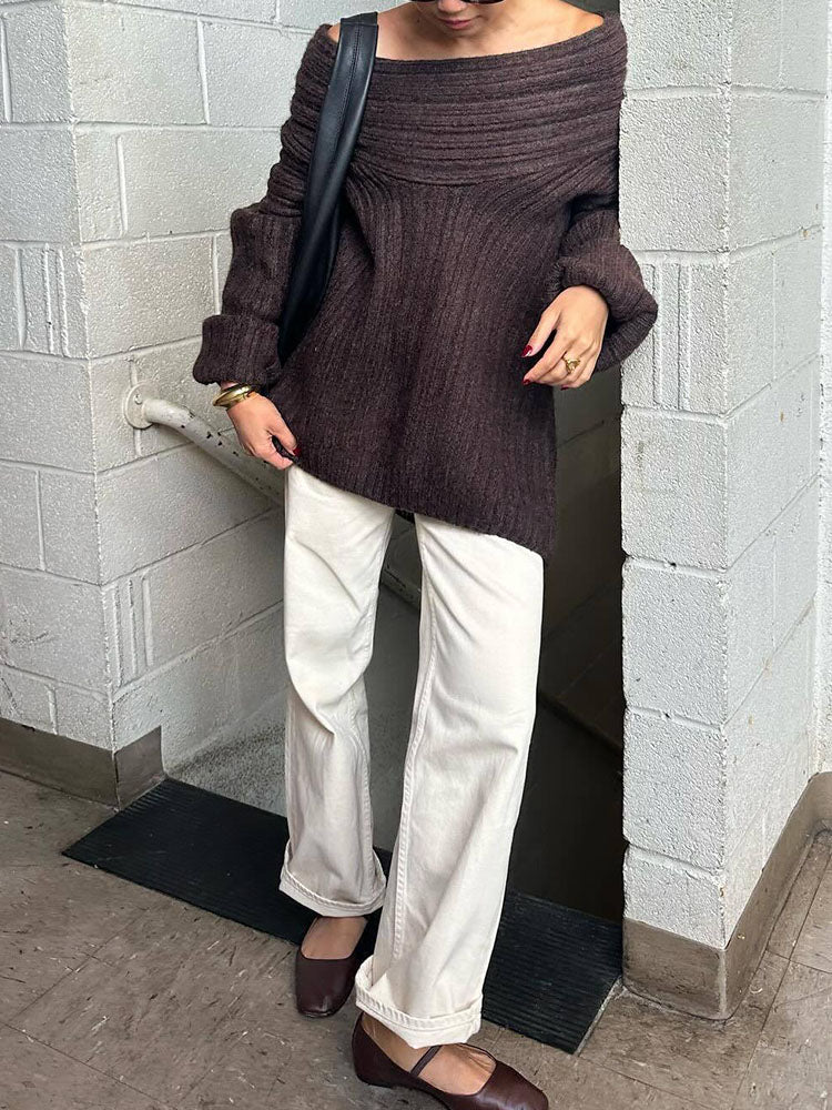 EB | Rippstrickpullover Weiche Wolle Elegant und Warm