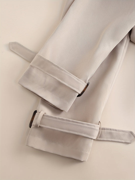 EB | Gürteltrenchcoat mit langen Ärmeln für Frauen Perfekt für den Alltag