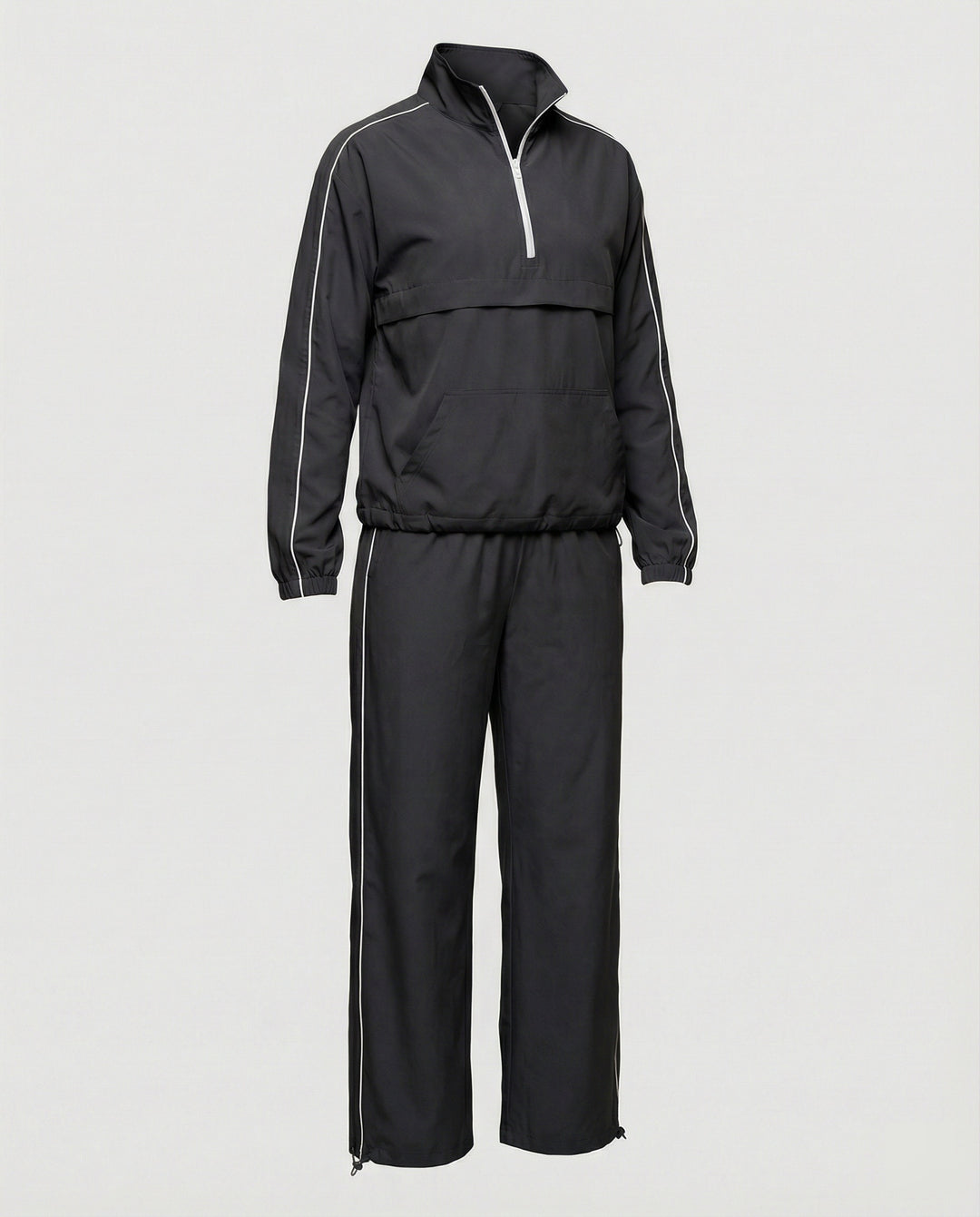 Damen sportliches Windbreaker-Set mit Stehkragen und seitlichen Eingrifftaschen EB