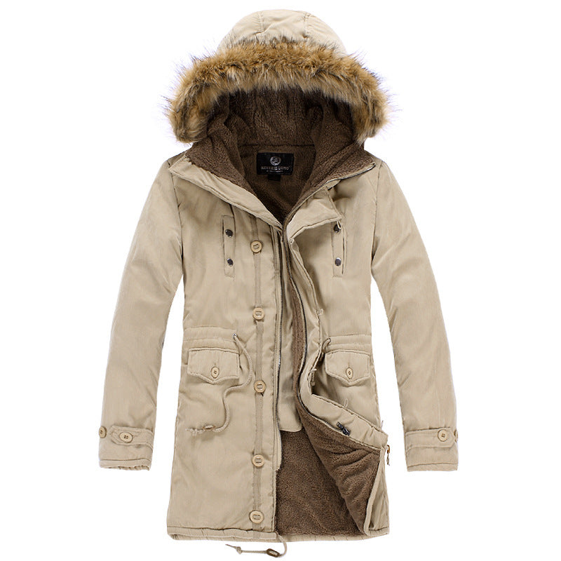 Herren funktionale Parka mit abnehmbarer Kapuze und kuscheligem Innenfutter EB