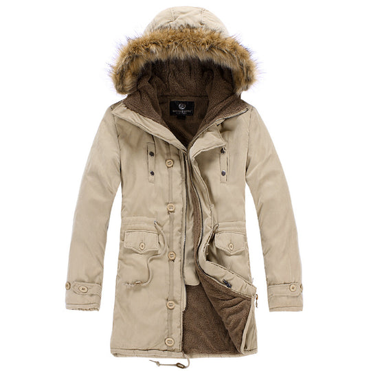 Herren funktionale Parka mit abnehmbarer Kapuze und kuscheligem Innenfutter EB