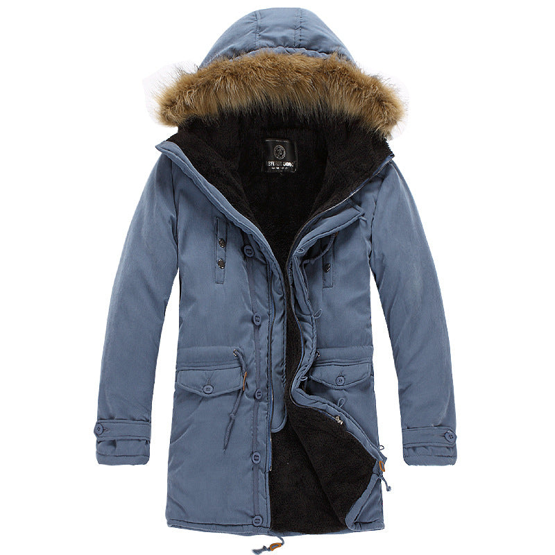 Herren funktionale Parka mit abnehmbarer Kapuze und kuscheligem Innenfutter EB