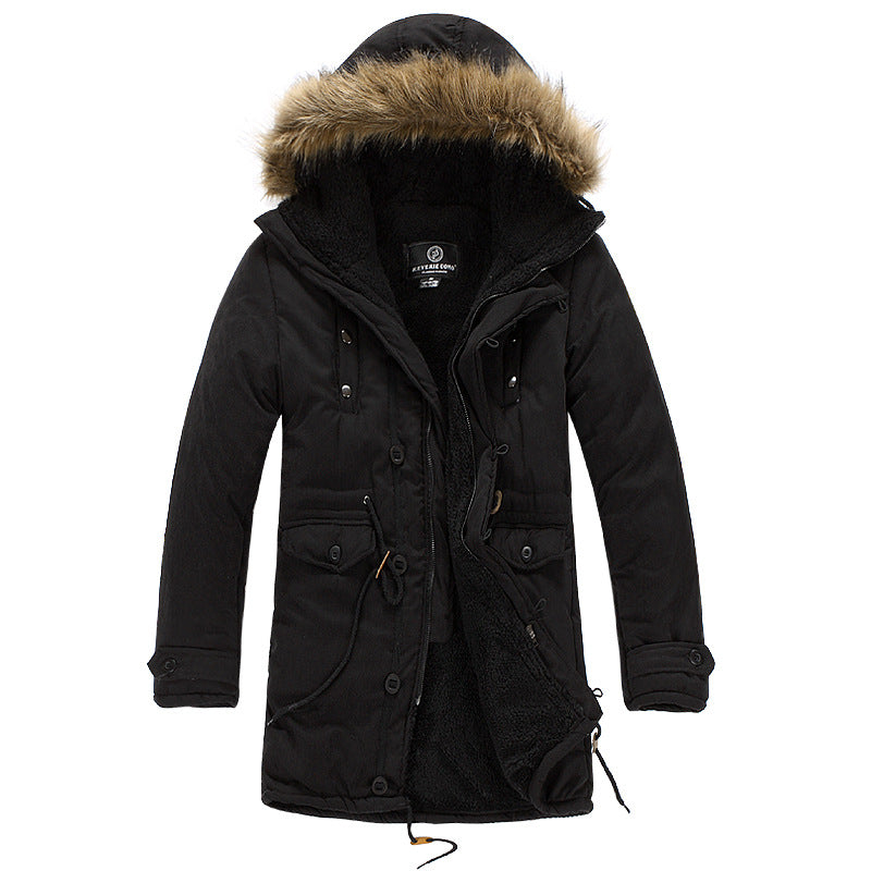 Herren funktionale Parka mit abnehmbarer Kapuze und kuscheligem Innenfutter EB