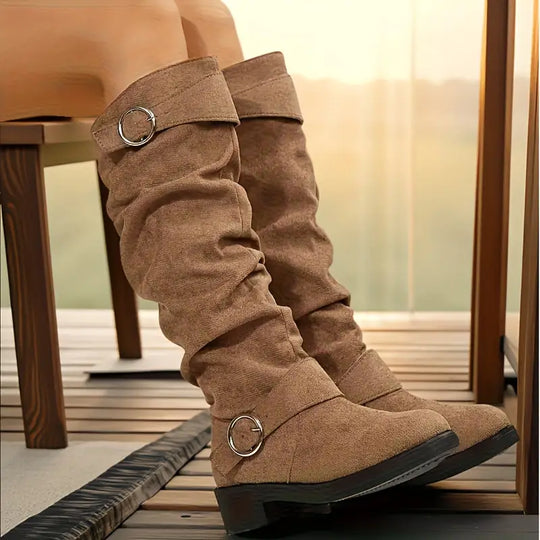 Retro-Reitstiefel aus Wildleder EB EB