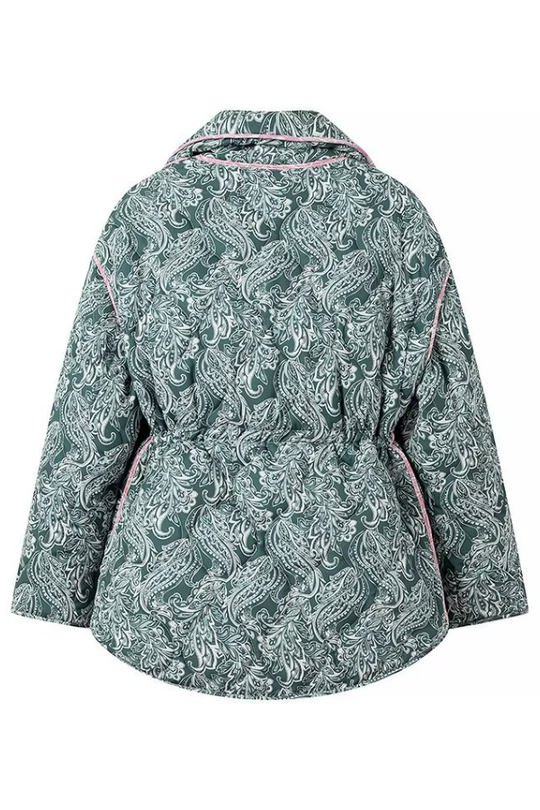 EB | und lässige lockere Baumwolle bedruckte Langarmjacke