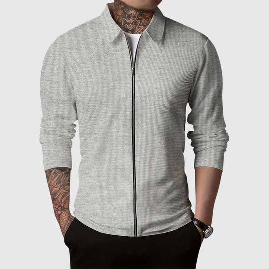 EB | Herren Waffelstrick Zip-Up Jacke