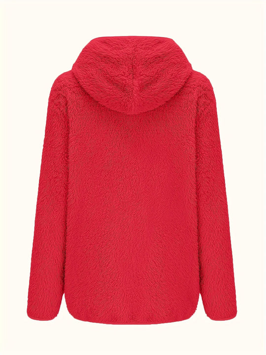 EB | Leichtgewicht Teddyjacke mit Kapuze Polyester Warm und Bequem