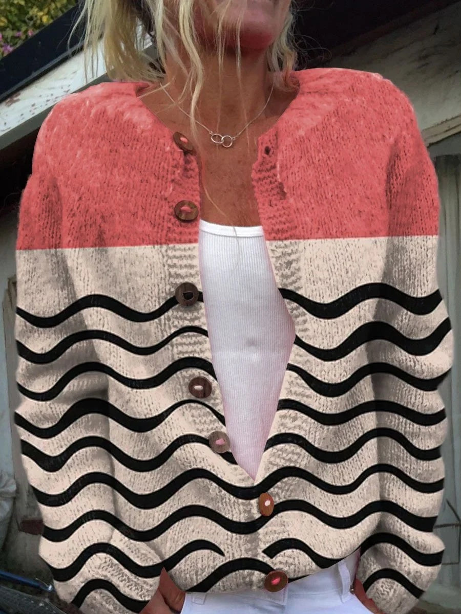 EB | 3D Digital Gedruckte Strickjacke für Damen