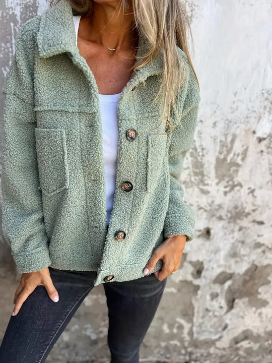 EB | Damen-Teddy-Mantel - Lässig