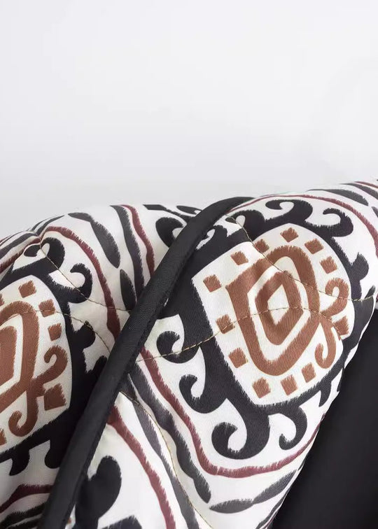 EB | Druck Kontrastfarbe Baumwollgepolsterte Jacke