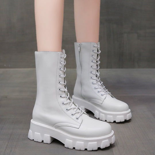 Stylische Damen Stiefel mit Schnürung EB