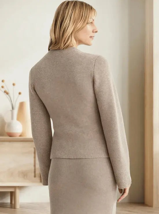 EB | Klassische Damen Strickjacke mit Knopfleiste
