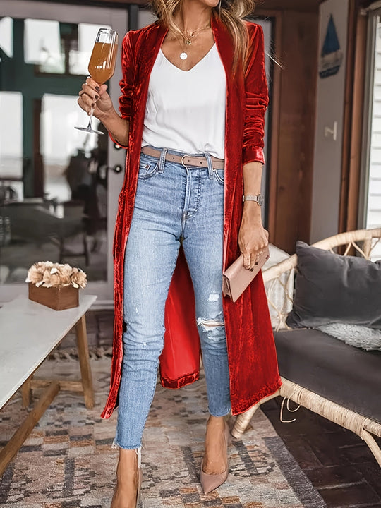 EB | My Way Samt Strickjacke Mantel