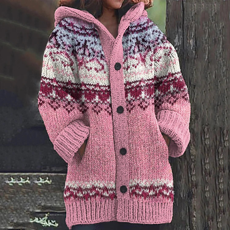 EB | Warmer Strickcardigan mit Print