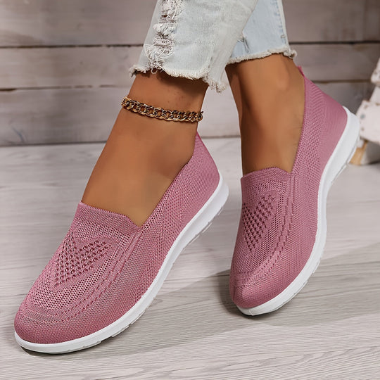 EB | Einfarbige Gestrickte Sneaker Für Damen