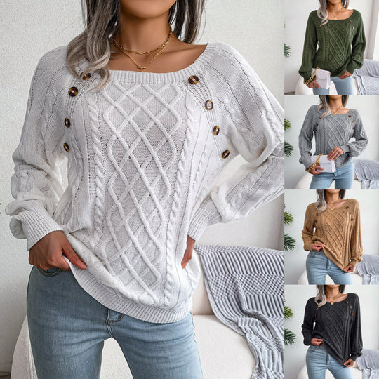 EB | Modischer Pullover mit quadratischem Ausschnitt