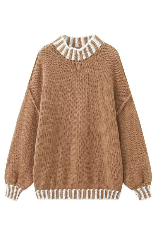 EB | Gemütlicher Rollkragenpullover mit Farbblockmuster