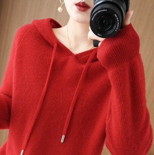 EB | Strickpullover mit Kapuze Weicher Strick Lässige Passform