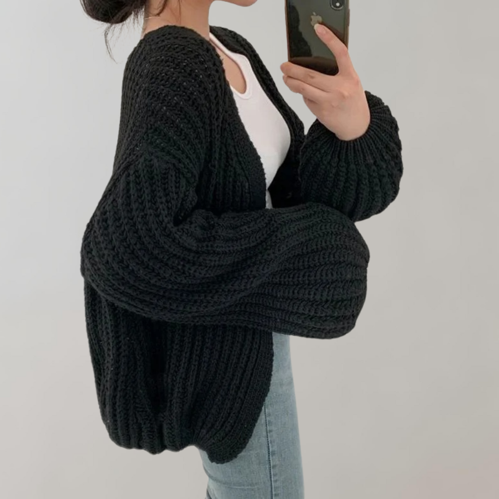 EB | Grobgestrickte Strickjacke für Damen