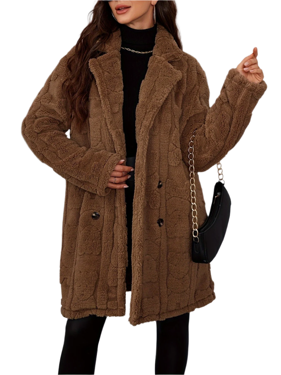 EB | Elegante Damen Brauner Pelzmantel