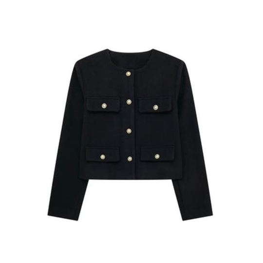 EB | Vintage Blazer mit Langen Ärmeln für Frauen