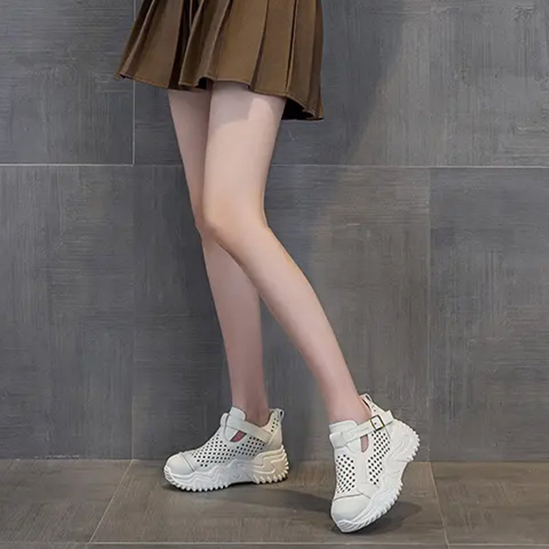 Atmungsaktive Sommer-Schuhe für Damen mit dicken Sohlen EB EB