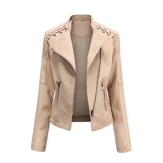 EB | Pudriges Lederjacke mit Reißverschluss