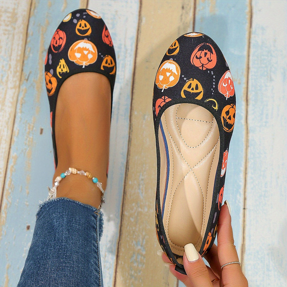 Kürbis Druck Slipper Schuhe Lisa EB