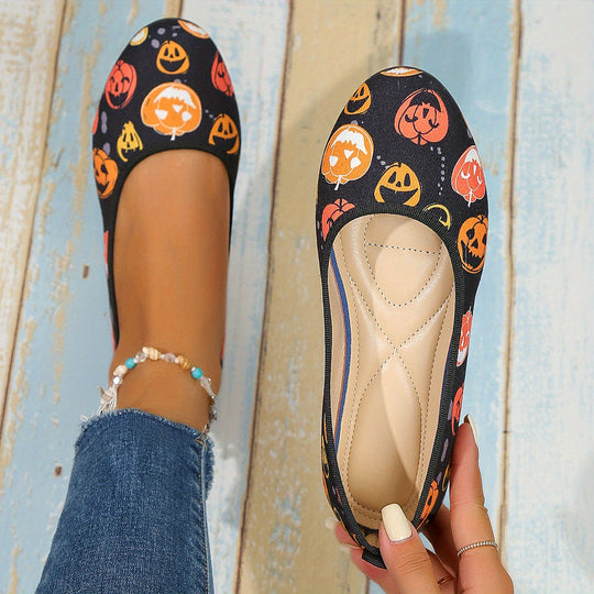 Kürbis Druck Slipper Schuhe Lisa EB