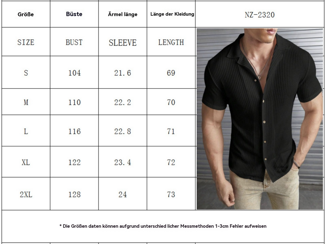 EB | Herrenmode Casual Waffel T-Shirt