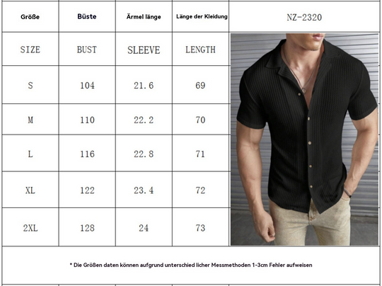 EB | Herrenmode Casual Waffel T-Shirt