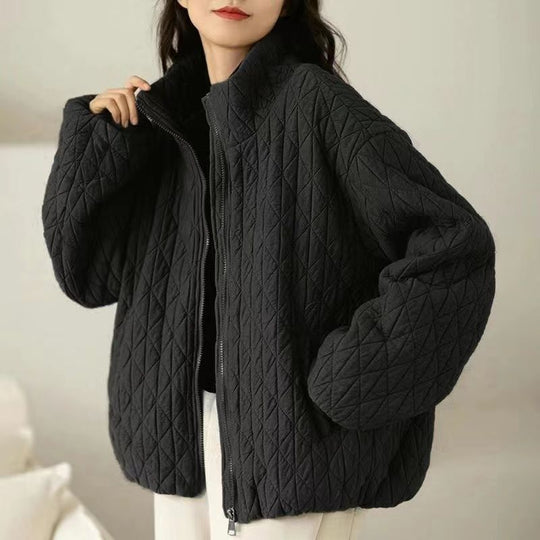 EB | Strukturierte Jacke mit Stehkragen und Seitentaschen