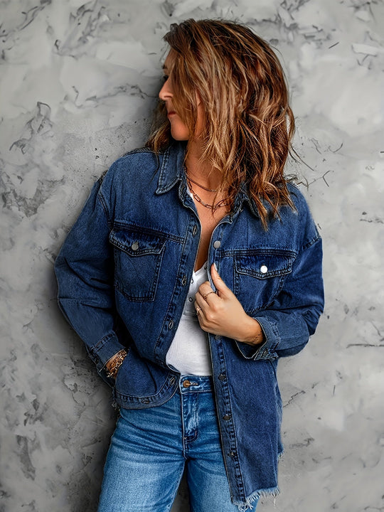 EB | Lässige Denim Überhemden mit Taschen 100% Baumwolle Stilvoll und Langlebig