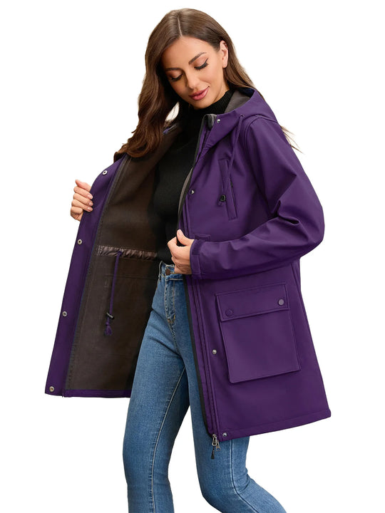 EB | Wasserdichte Softshell-Jacke mit Kapuze für Damen Elina