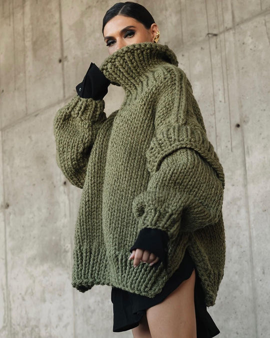 EB | Strick Oversize Rollkragenpullover für Damen