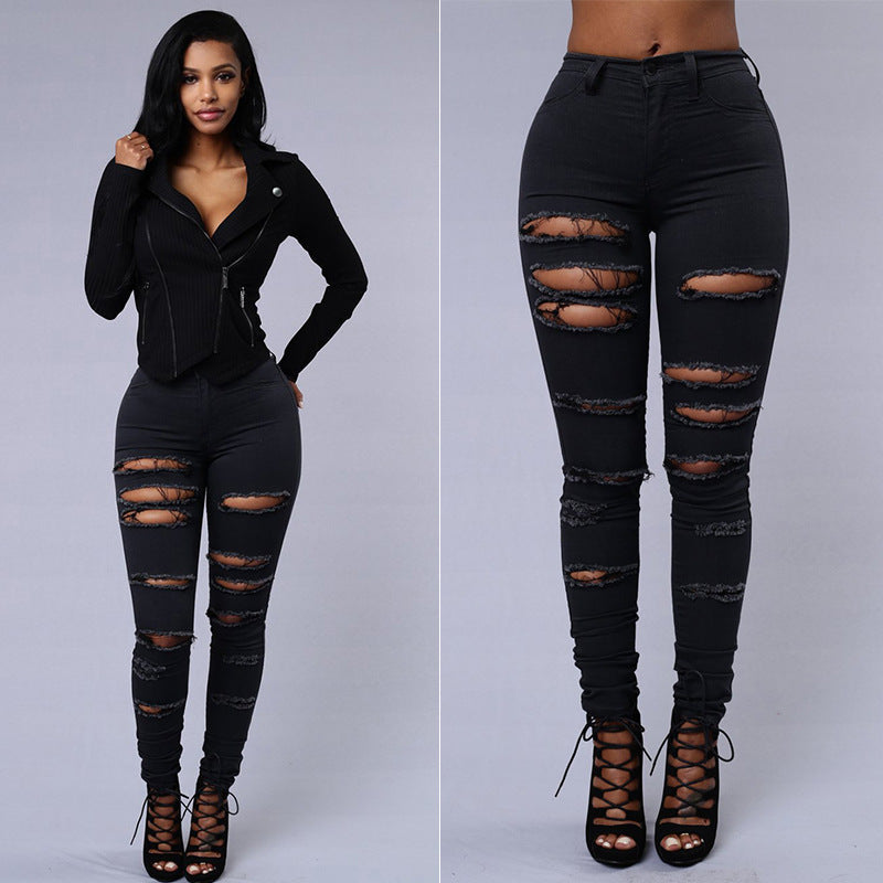 EB | Skinny Damen Jeans - Hohe Taille, Lässiger Bleistiftschnitt