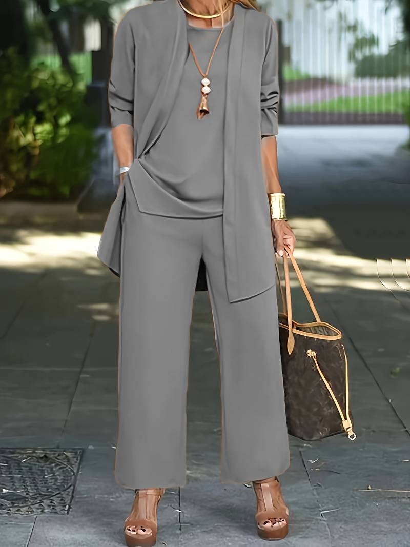 EB | Dreiteiliges Set – Oberteil & Hose für Damen