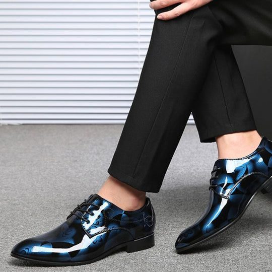 EB | Große Herren Business Freizeitschuhe Aus Glanzleder