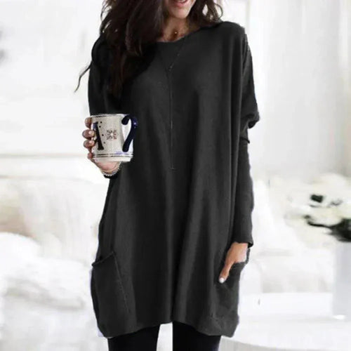 EBMode - Lässiger Langarm-Longpullover