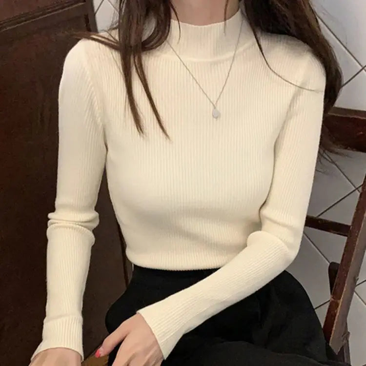 EB | gerippter Wollpullover für Damen
