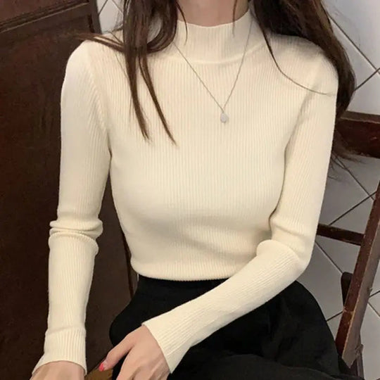 EB | gerippter Wollpullover für Damen