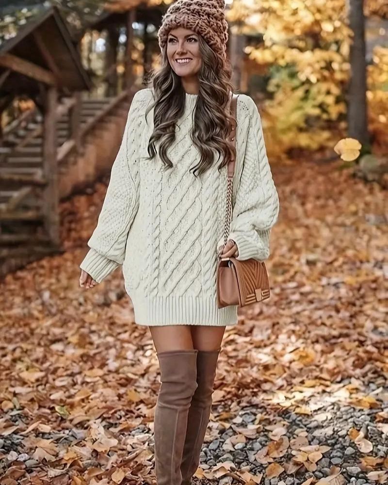 EB | Kabelstrick Langarmkleid