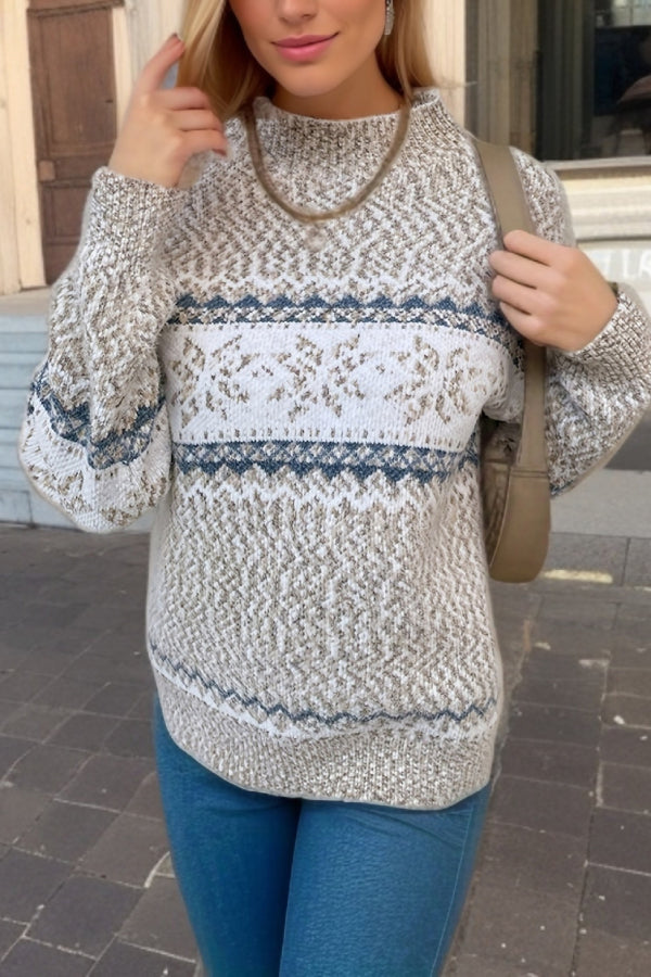 EB | Schicker Weihnachts-Turtleneck mit Schneeflockenpullover