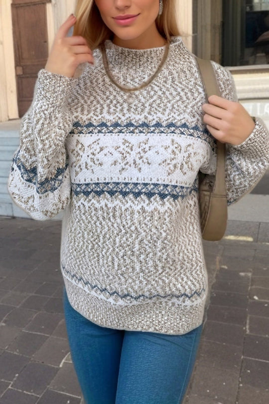 EB | Schicker Weihnachts-Turtleneck mit Schneeflockenpullover