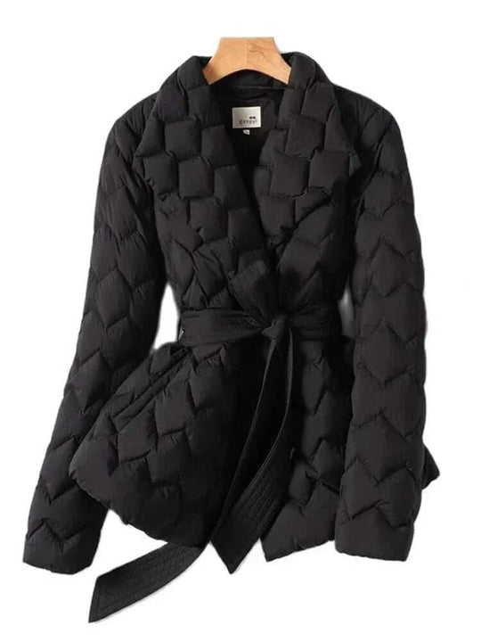 EB | Damen Gürtel-Mittel-Länge Pufferjacke