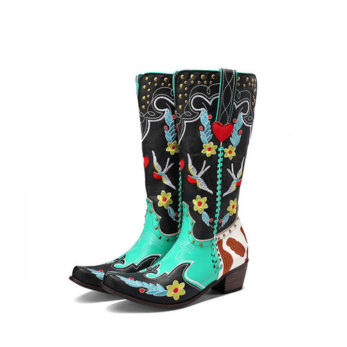 Stilvolle Damen Westernstiefel mit Einzigartigem Design EB