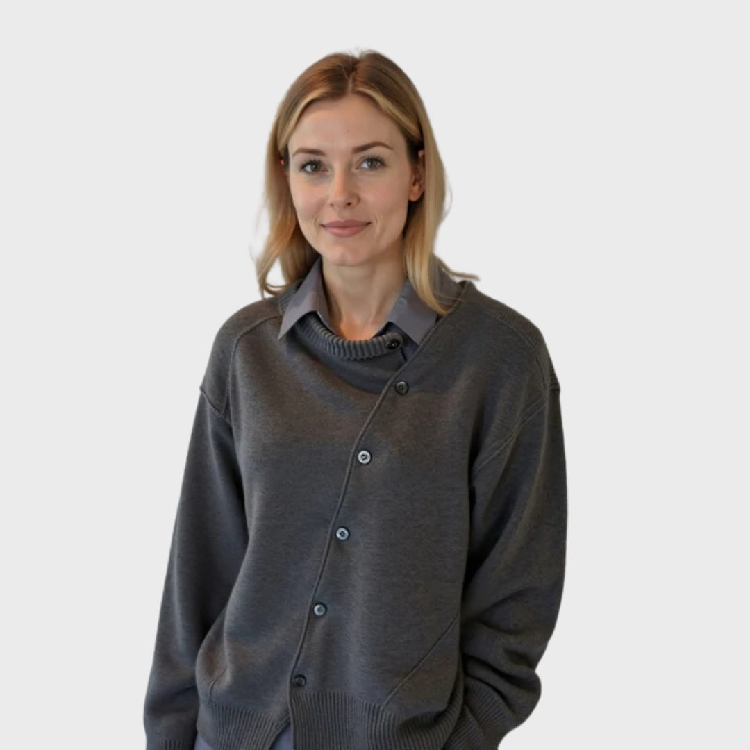 EB | Bequeme Strickjacke mit verspieltem Knopfdetail