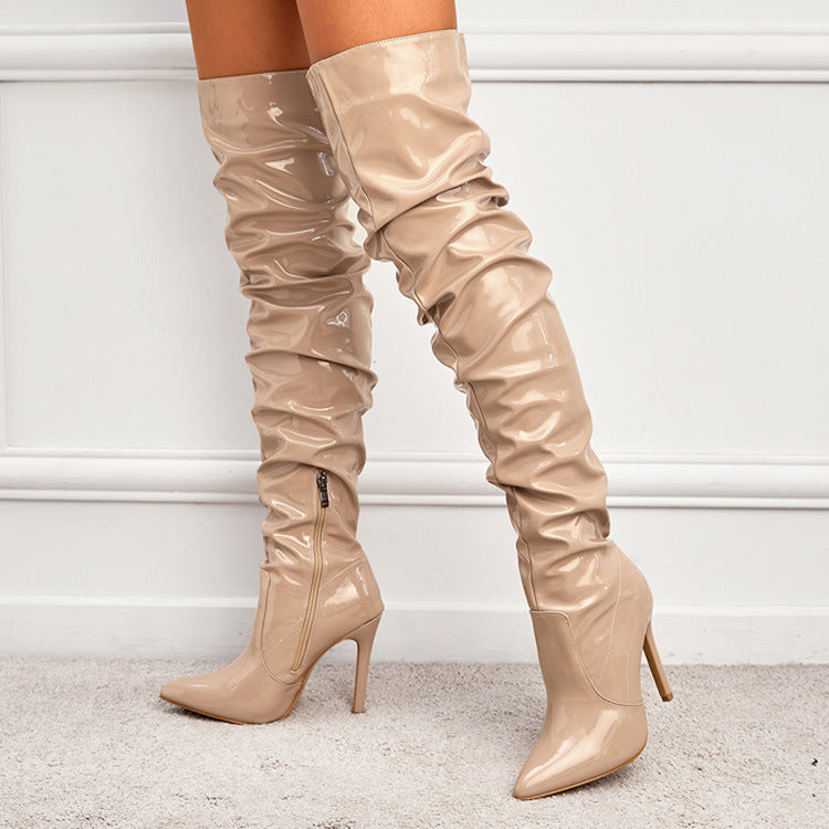 EB | Kniehohe Lange Stiefel für Frauen mit Super Hohem Absatz für Partys