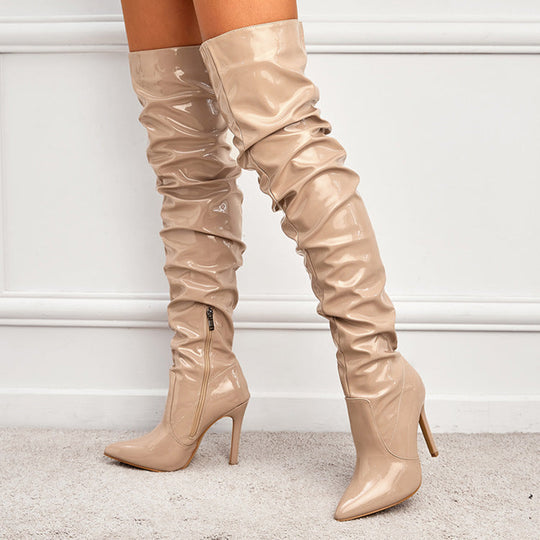 EB | Kniehohe Lange Stiefel für Frauen mit Super Hohem Absatz für Partys