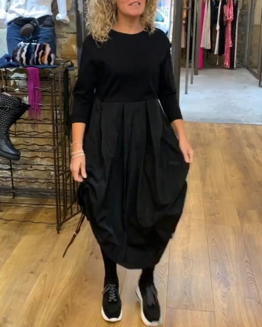 EB | Patchwork Kleid mit Kordelzug